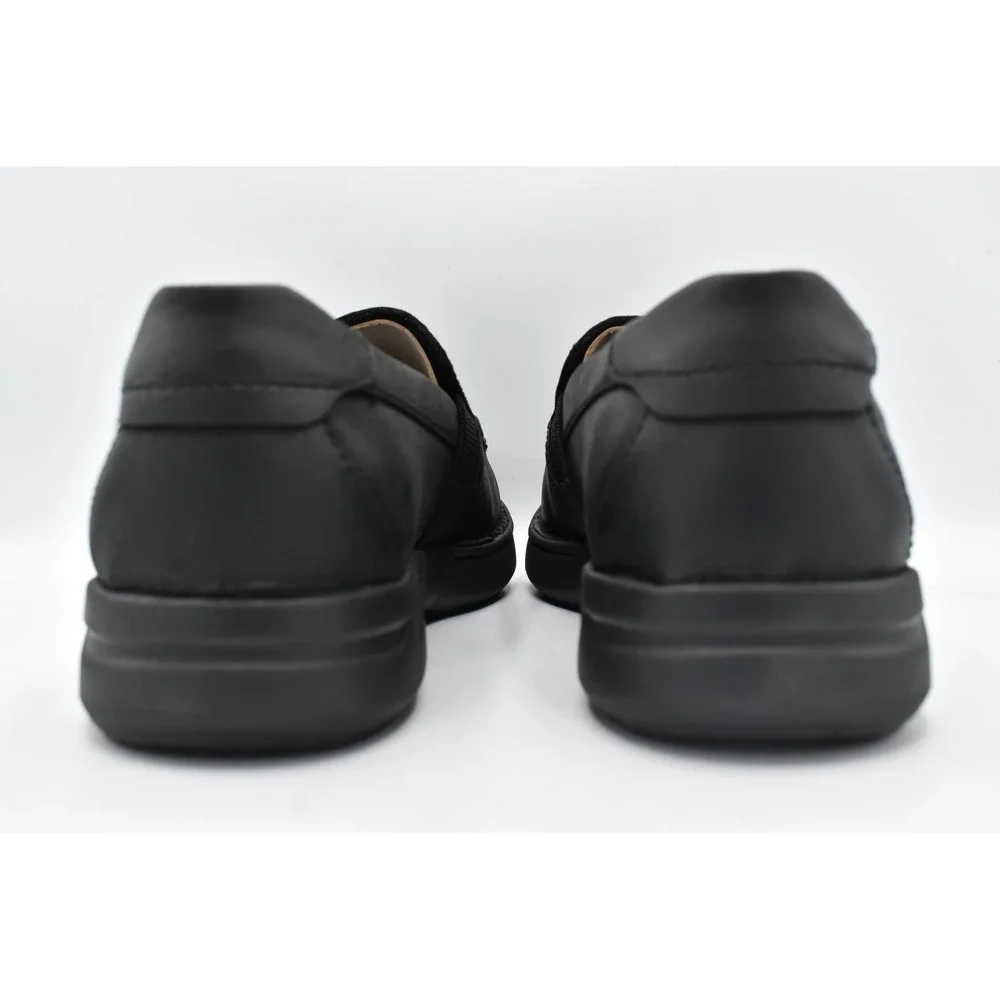 Born Mariner Loafers Mens 9 Black Full Grain Leather Slip On Moc Toe Shoes NEW